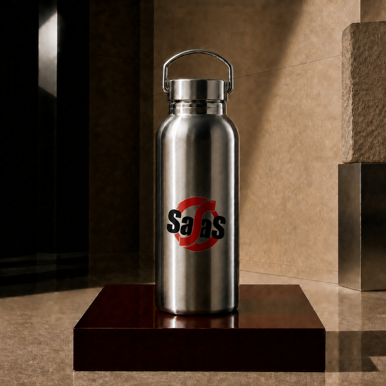 Brushed steel No SaaS thermos